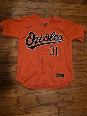Baltimore Orioles Cedric Mullins Nike Orange Oriolesl Jersey Mens Sz 44 Or Med